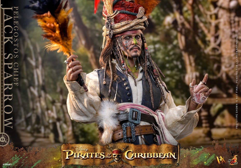Pirates of the Caribbean: Dead Man's Chest Action DX Figure 1/6 Pelegostos Chief Jack Sparrow 30 cm