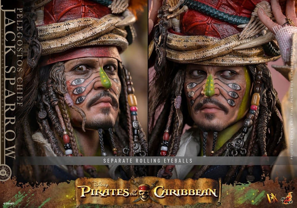 Pirates of the Caribbean: Dead Man's Chest Action DX Figure 1/6 Pelegostos Chief Jack Sparrow 30 cm