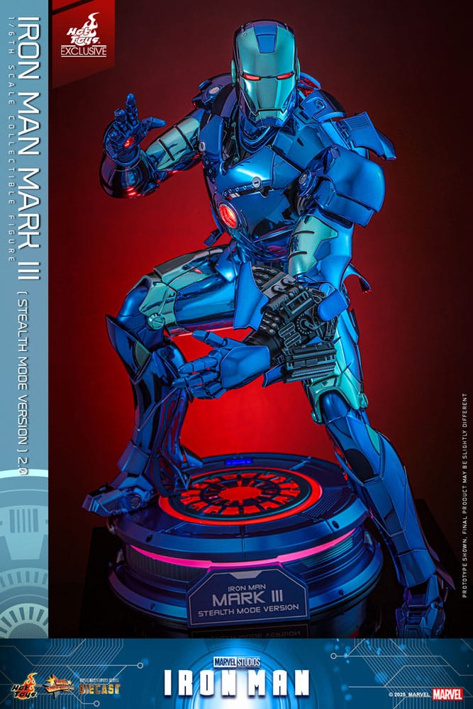 Iron Man Movie Masterpiece Diecast Action Figure 1/6 Iron Man Mark III (Stealth Mode Ver.) 2.0 Hot Toys Exclusive 33 cm