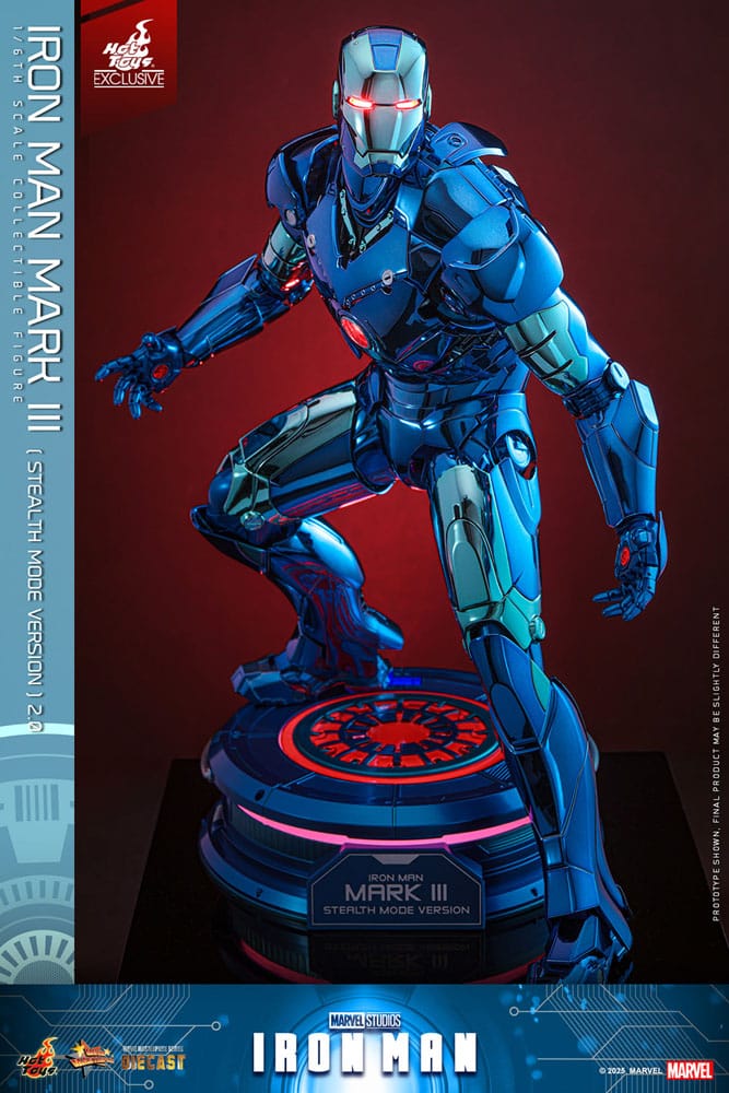 Iron Man Movie Masterpiece Diecast Action Figure 1/6 Iron Man Mark III (Stealth Mode Ver.) 2.0 Hot Toys Exclusive 33 cm