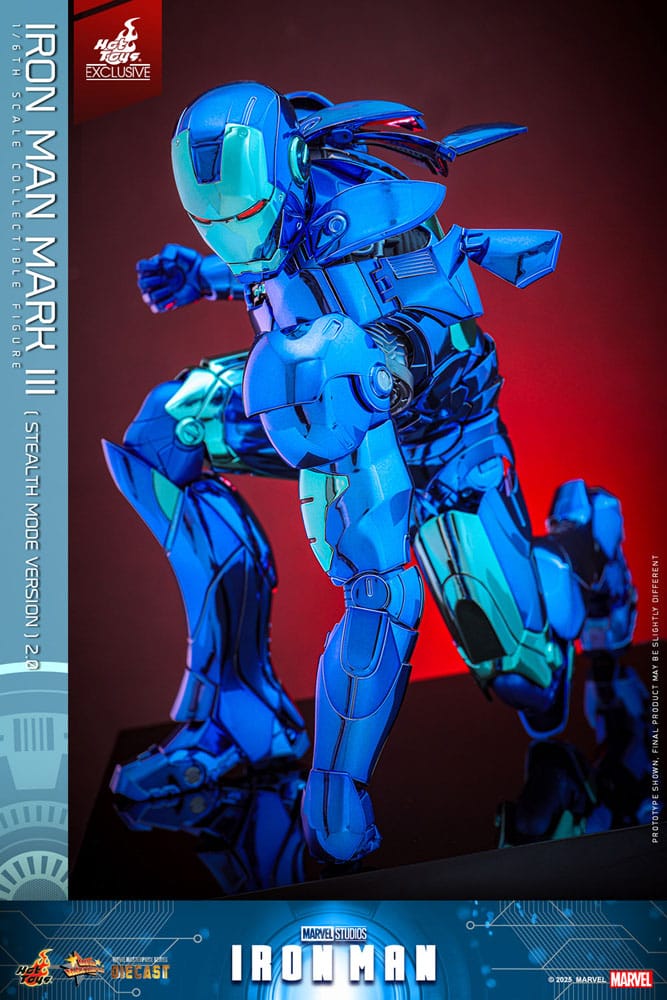 Iron Man Movie Masterpiece Diecast Action Figure 1/6 Iron Man Mark III (Stealth Mode Ver.) 2.0 Hot Toys Exclusive 33 cm
