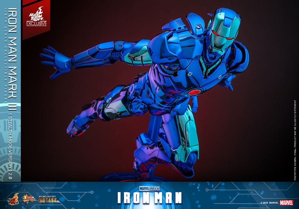 Iron Man Movie Masterpiece Diecast Action Figure 1/6 Iron Man Mark III (Stealth Mode Ver.) 2.0 Hot Toys Exclusive 33 cm