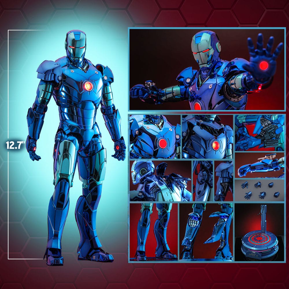 Iron Man Movie Masterpiece Diecast Action Figure 1/6 Iron Man Mark III (Stealth Mode Ver.) 2.0 Hot Toys Exclusive 33 cm