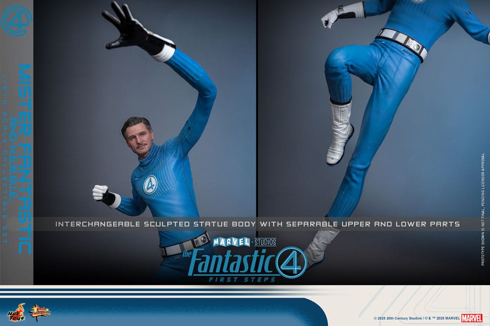 The Fantastic Four: First Steps Movie Masterpiece Action Figure 2-Pack 1/6 Mister Fantastic & H.E.R.B.I.E. 30 cm