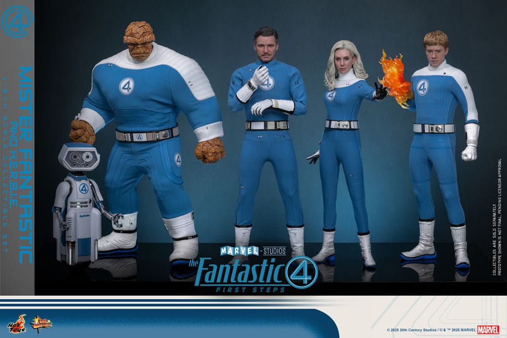 The Fantastic Four: First Steps Movie Masterpiece Action Figure 2-Pack 1/6 Mister Fantastic & H.E.R.B.I.E. 30 cm