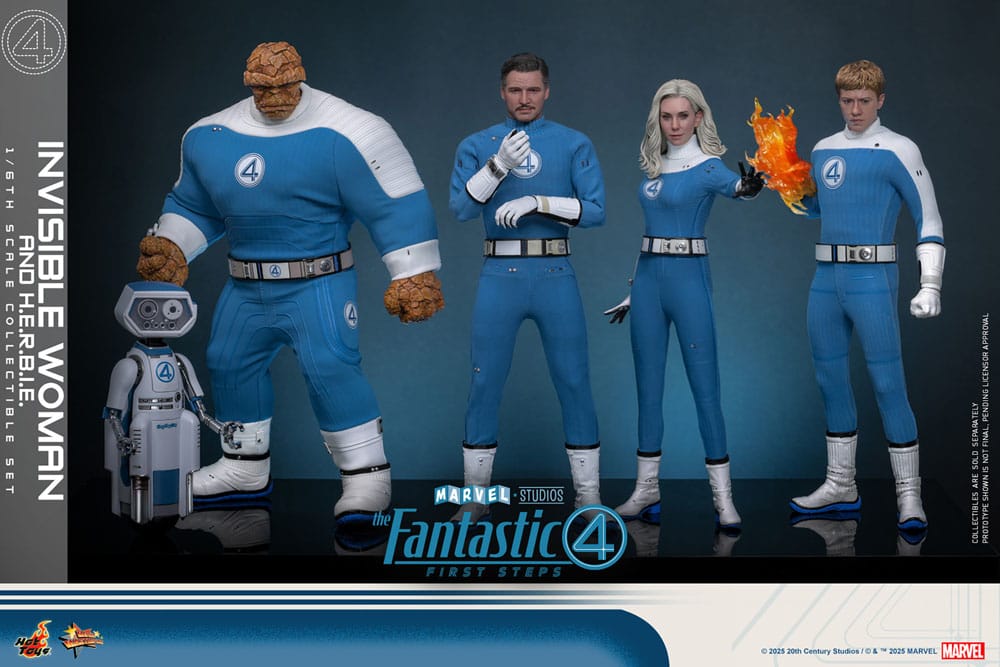 The Fantastic Four: First Steps Movie Masterpiece Action Figure 2-Pack 1/6 Invisible Woman & H.E.R.B.I.E. 28 cm