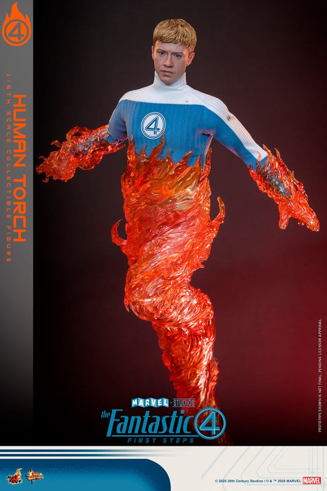 The Fantastic Four: First Steps Movie Masterpiece Action Figure 1/6 Human Torch 30 cm