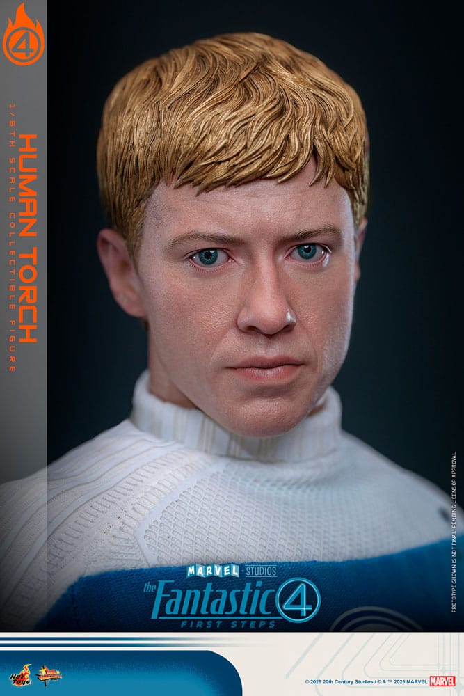 The Fantastic Four: First Steps Movie Masterpiece Action Figure 1/6 Human Torch 30 cm
