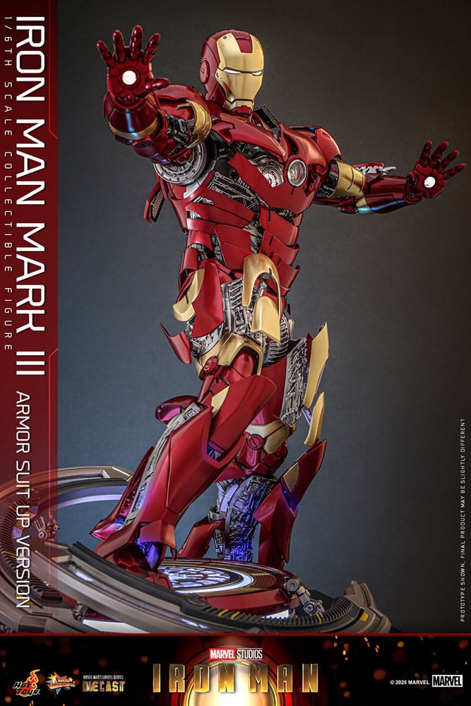 Iron Man Movie Masterpiece Diecast Action Figure 1/6 Iron Man Mark III (Armor Suit Up Version) 32 cm
