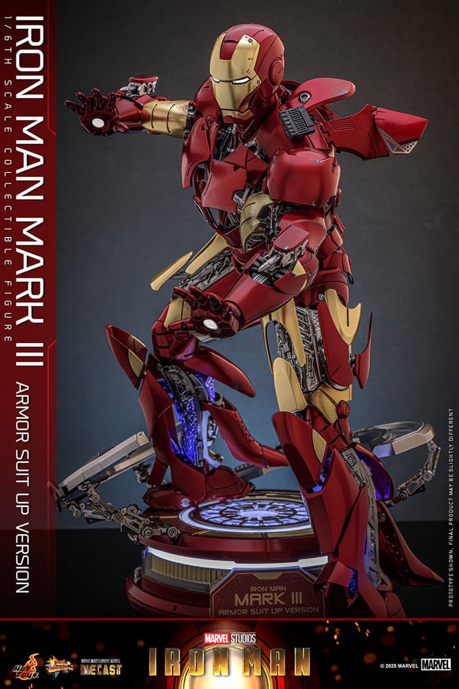 Iron Man Movie Masterpiece Diecast Action Figure 1/6 Iron Man Mark III (Armor Suit Up Version) 32 cm