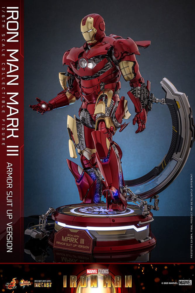 Iron Man Movie Masterpiece Diecast Action Figure 1/6 Iron Man Mark III (Armor Suit Up Version) 32 cm