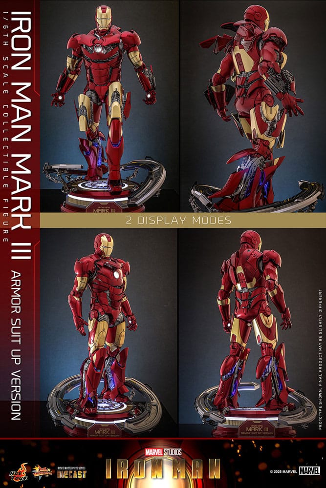 Iron Man Movie Masterpiece Diecast Action Figure 1/6 Iron Man Mark III (Armor Suit Up Version) 32 cm