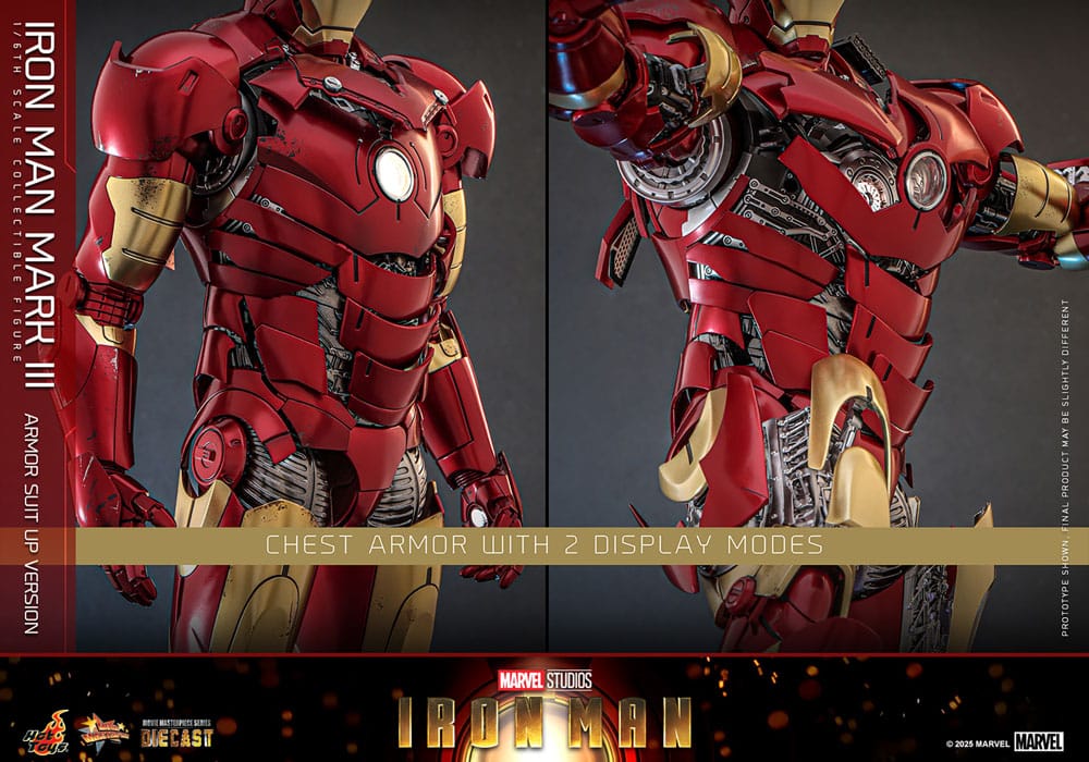 Iron Man Movie Masterpiece Diecast Action Figure 1/6 Iron Man Mark III (Armor Suit Up Version) 32 cm