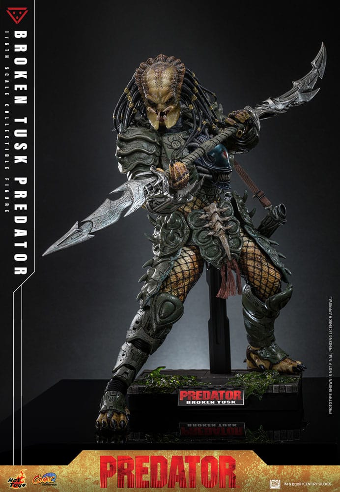 Alien vs. Predator Comic Masterpiece Action Figure 1/6 Broken Tusk Predator 35 cm