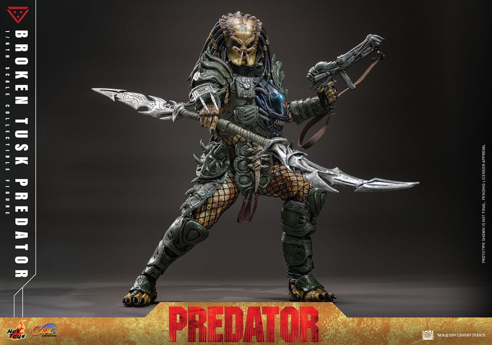 Alien vs. Predator Comic Masterpiece Action Figure 1/6 Broken Tusk Predator 35 cm