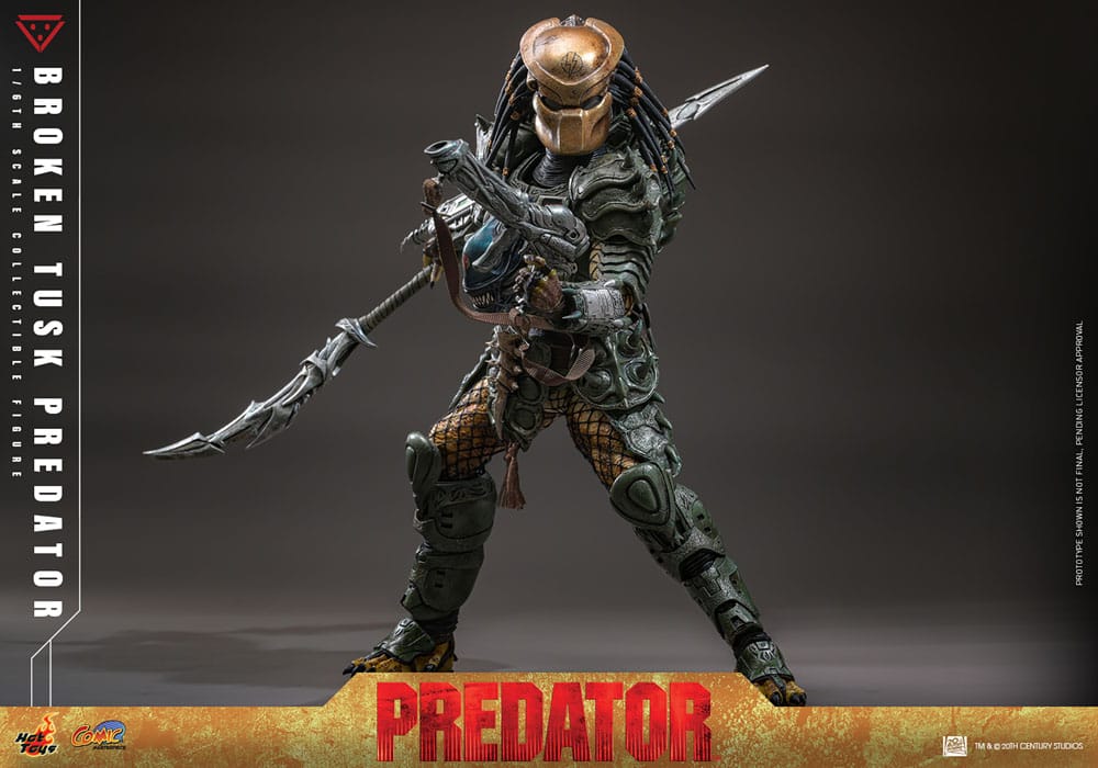 Alien vs. Predator Comic Masterpiece Action Figure 1/6 Broken Tusk Predator 35 cm