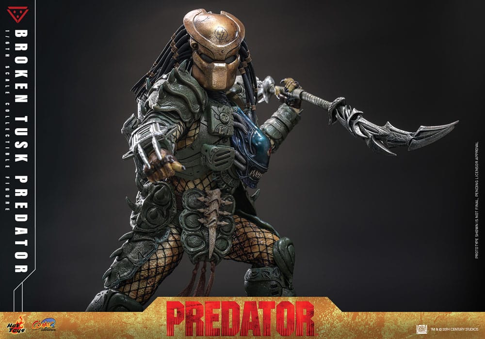 Alien vs. Predator Comic Masterpiece Action Figure 1/6 Broken Tusk Predator 35 cm