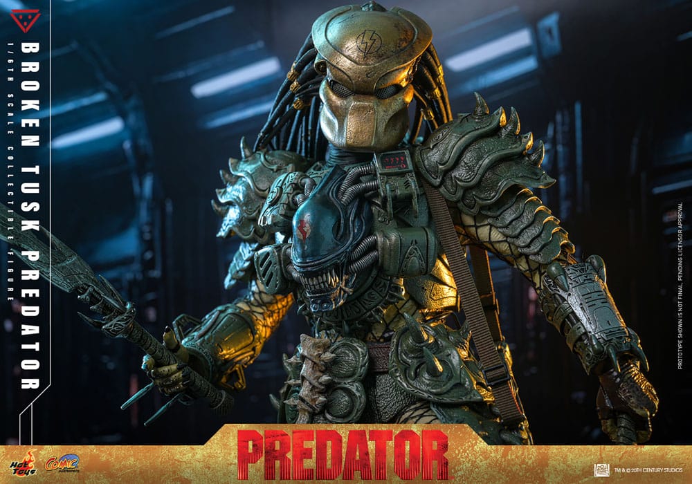 Alien vs. Predator Comic Masterpiece Action Figure 1/6 Broken Tusk Predator 35 cm
