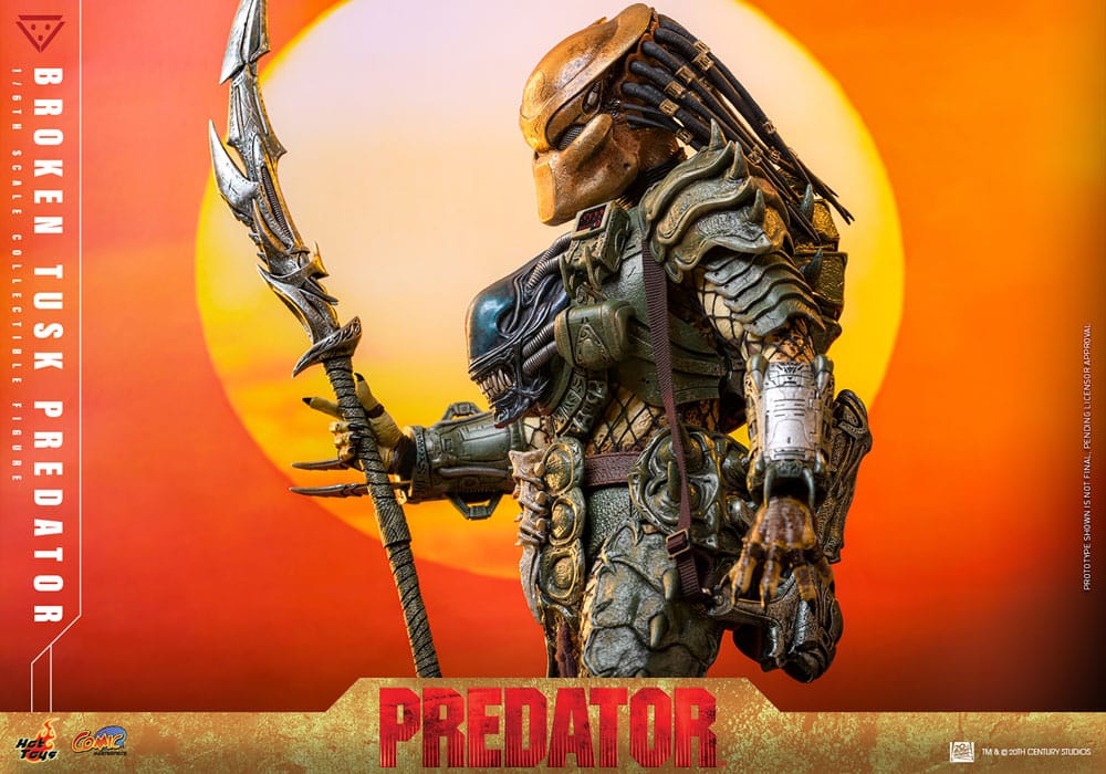 Alien vs. Predator Comic Masterpiece Action Figure 1/6 Broken Tusk Predator 35 cm