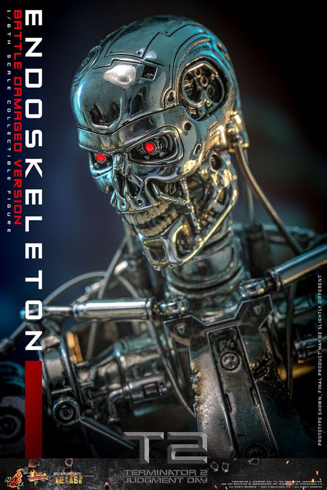 Terminator 2: Judgment Day Movie Masterpiece Die-cast  Action Figure 1/6 Endoskeleton (Battle Damaged Version) 31 cm