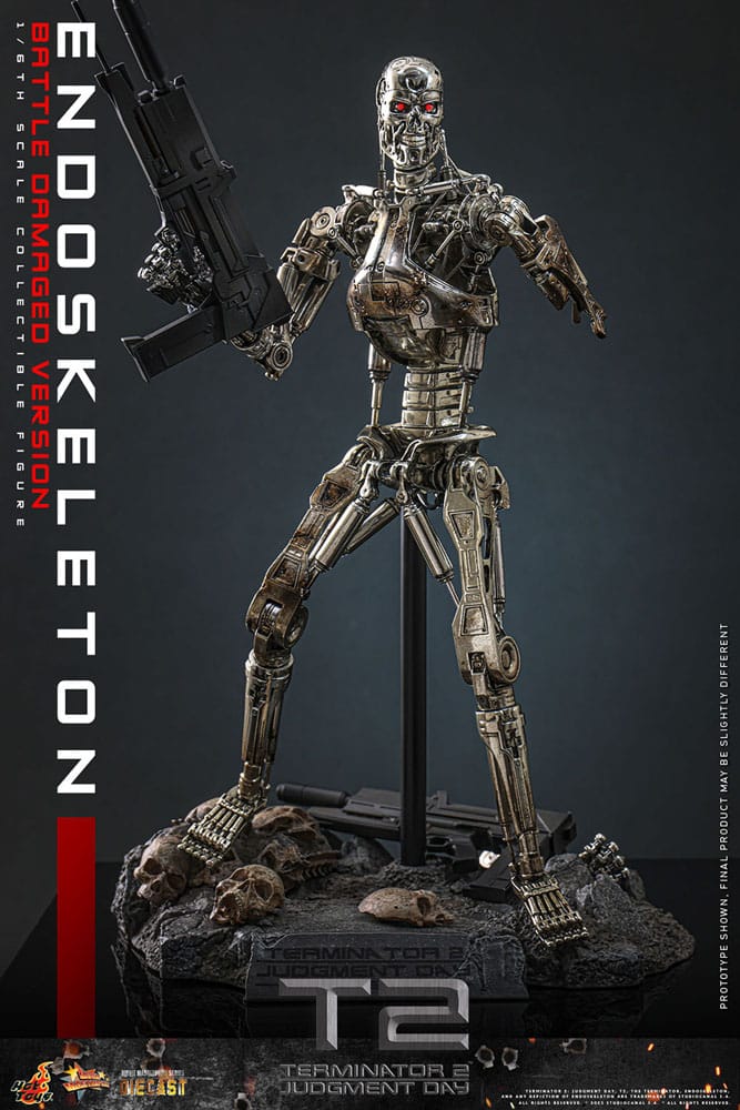 Terminator 2: Judgment Day Movie Masterpiece Die-cast  Action Figure 1/6 Endoskeleton (Battle Damaged Version) 31 cm
