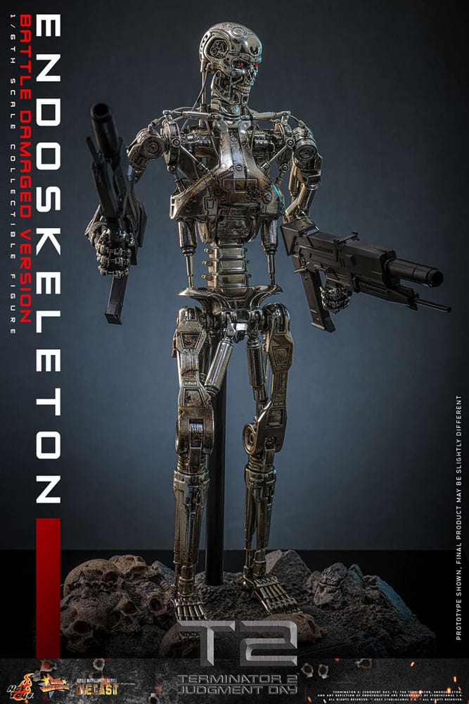 Terminator 2: Judgment Day Movie Masterpiece Die-cast  Action Figure 1/6 Endoskeleton (Battle Damaged Version) 31 cm
