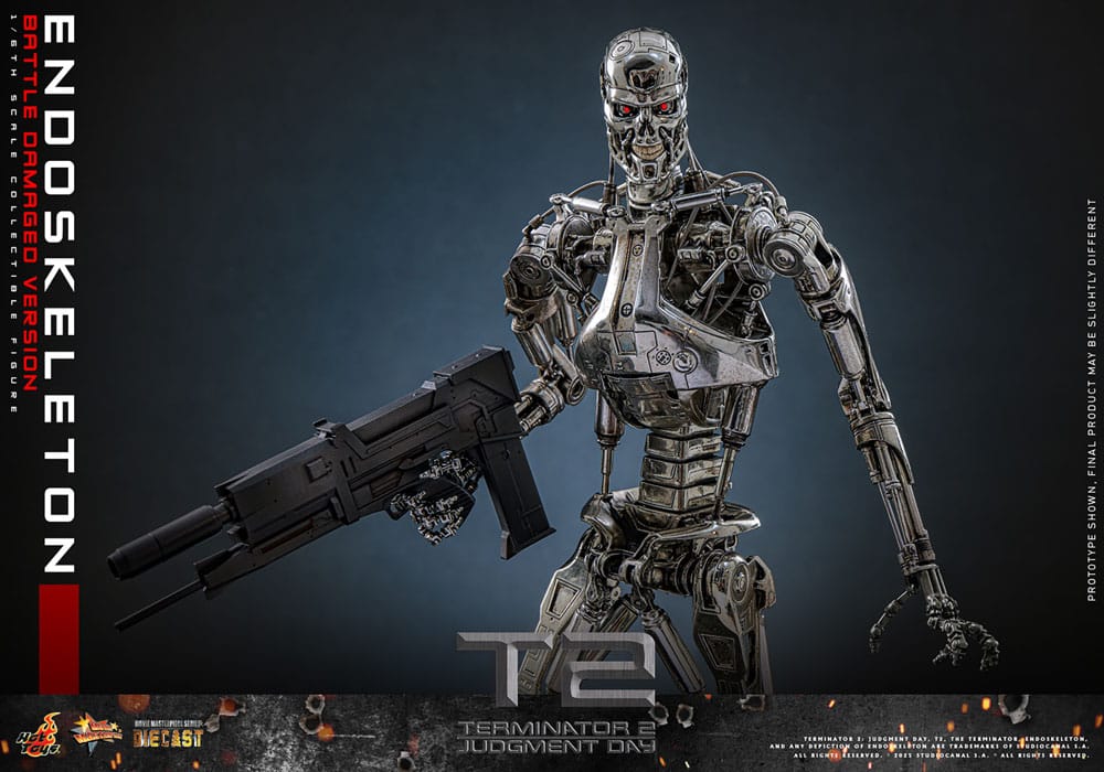 Terminator 2: Judgment Day Movie Masterpiece Die-cast  Action Figure 1/6 Endoskeleton (Battle Damaged Version) 31 cm