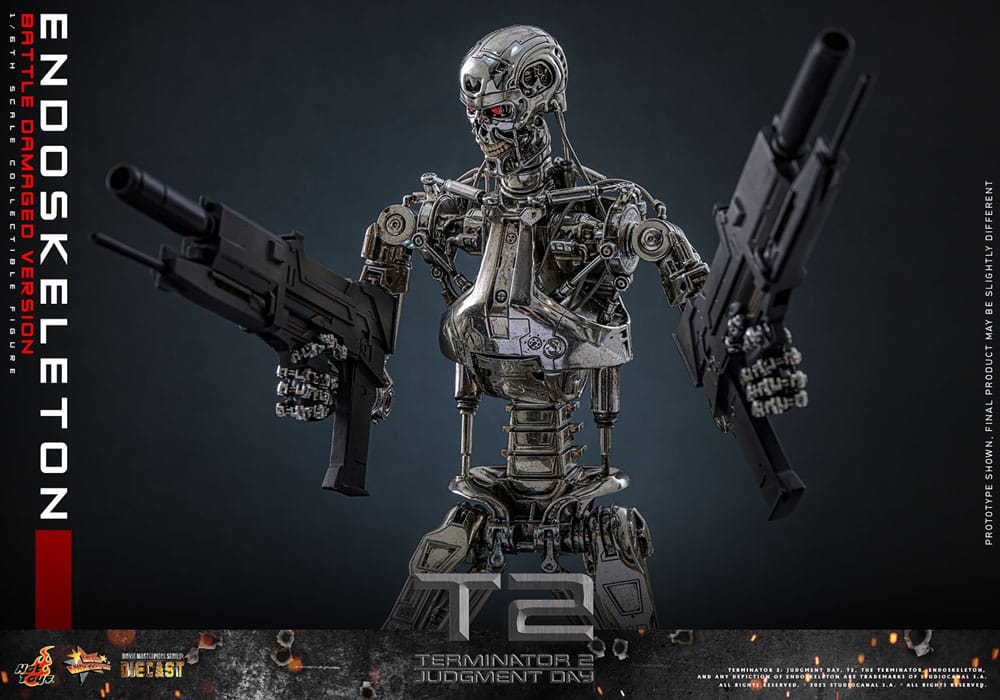 Terminator 2: Judgment Day Movie Masterpiece Die-cast  Action Figure 1/6 Endoskeleton (Battle Damaged Version) 31 cm