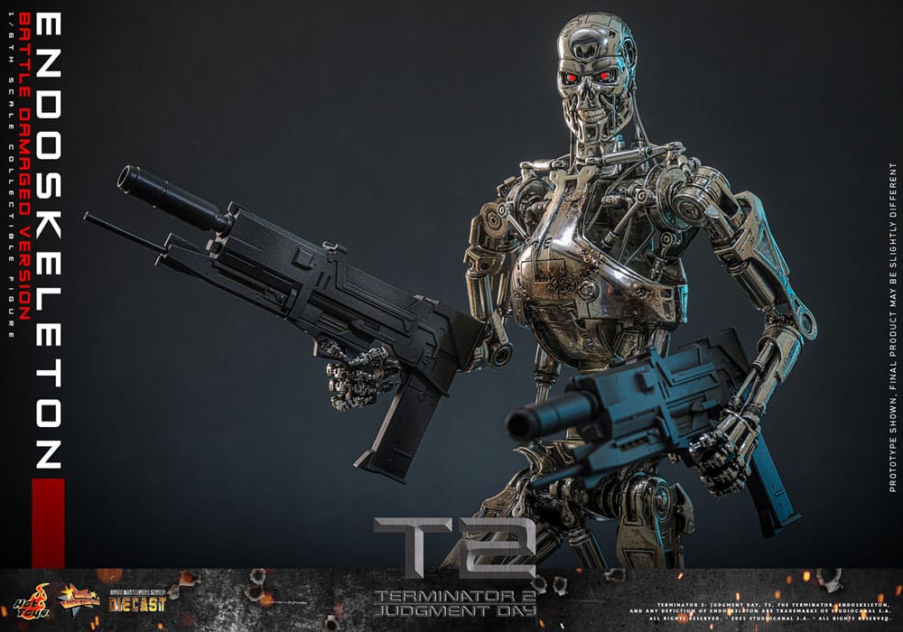 Terminator 2: Judgment Day Movie Masterpiece Die-cast  Action Figure 1/6 Endoskeleton (Battle Damaged Version) 31 cm