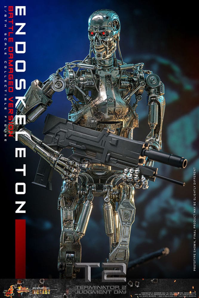 Terminator 2: Judgment Day Movie Masterpiece Die-cast  Action Figure 1/6 Endoskeleton (Battle Damaged Version) 31 cm