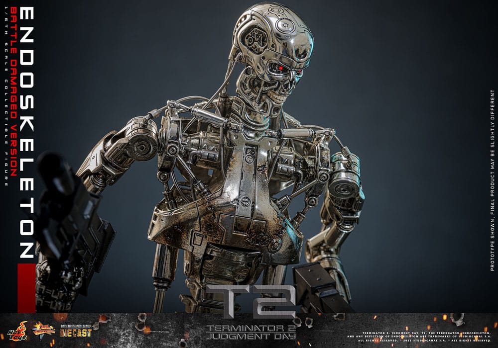 Terminator 2: Judgment Day Movie Masterpiece Die-cast  Action Figure 1/6 Endoskeleton (Battle Damaged Version) 31 cm