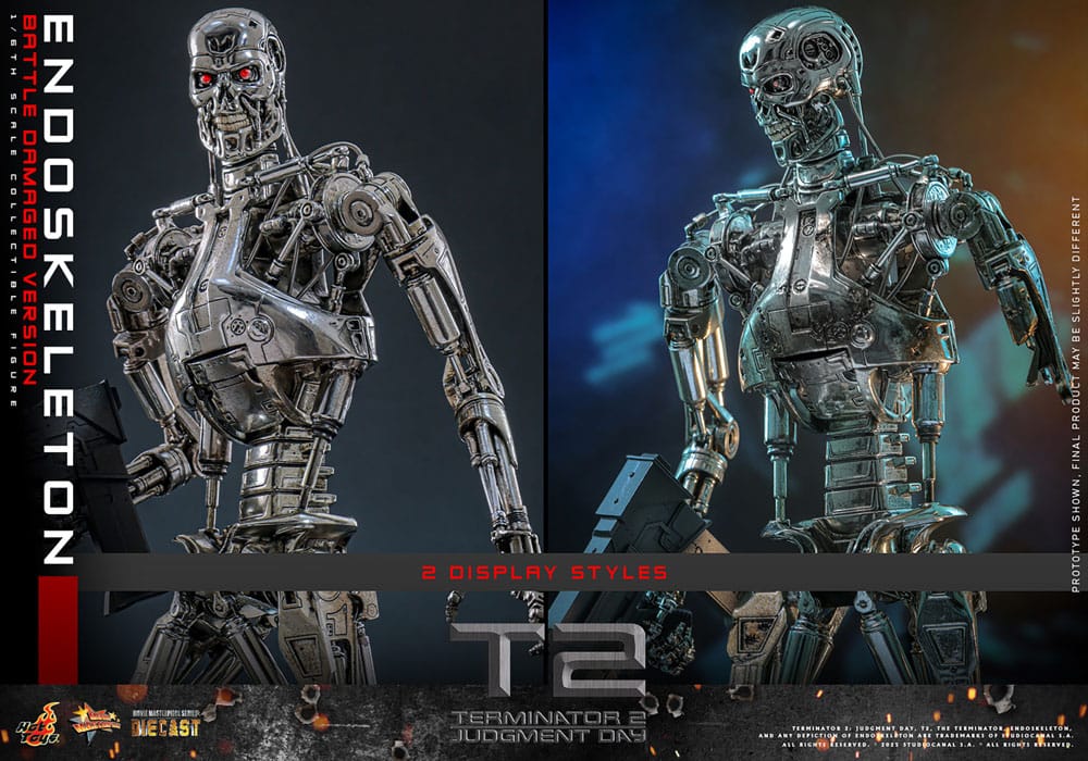 Terminator 2: Judgment Day Movie Masterpiece Die-cast  Action Figure 1/6 Endoskeleton (Battle Damaged Version) 31 cm