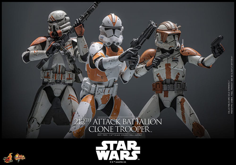 Star Wars: The Clone Wars Action Figure 1/6 212th Attack Battalion Clone Trooper Deluxe Version 30 cm