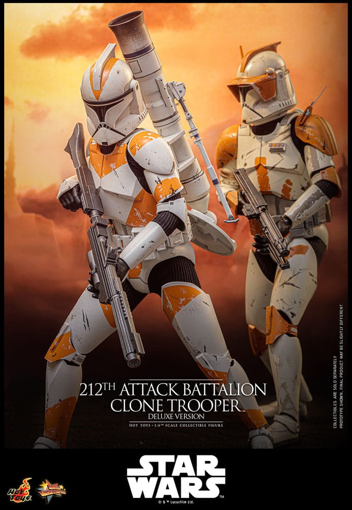 Star Wars: The Clone Wars Action Figure 1/6 212th Attack Battalion Clone Trooper Deluxe Version 30 cm