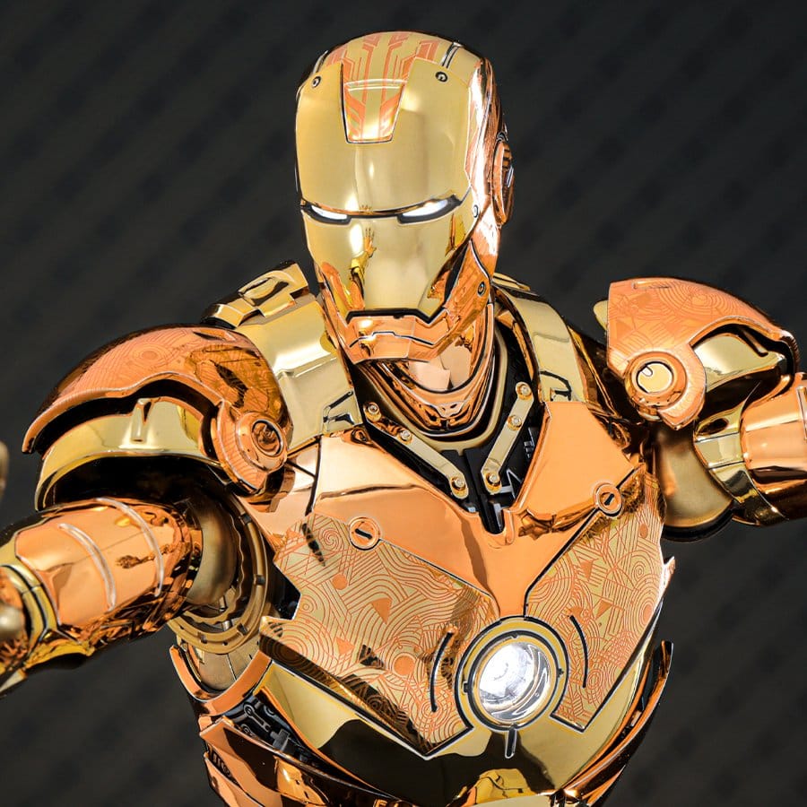 Iron Man Movie Masterpiece Diecast Action Figure 1/6 Iron Man Mark III (Golden & Copper Gold Version) Hot Toys Exclusive 33 cm