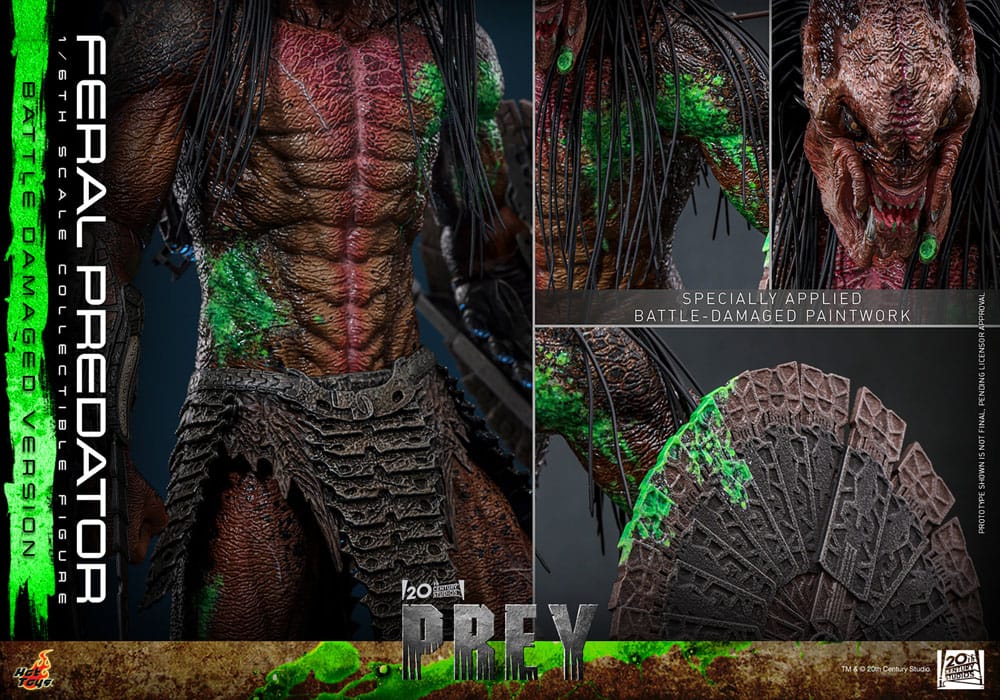 Prey Action Figure 1/6 Feral Predator (Battle Damaged Version) 37 cm