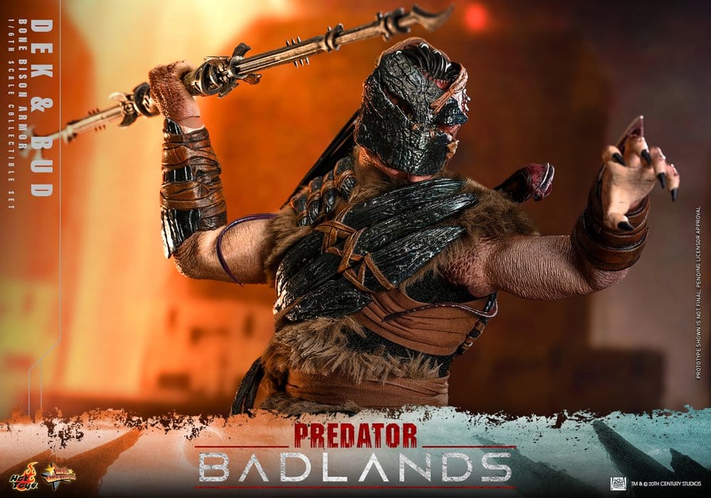 Predator: Badlands Movie Masterpiece Action Figures 2-Pack 1/6 Dek (Bone Bison Armor) and Bud 31 cm