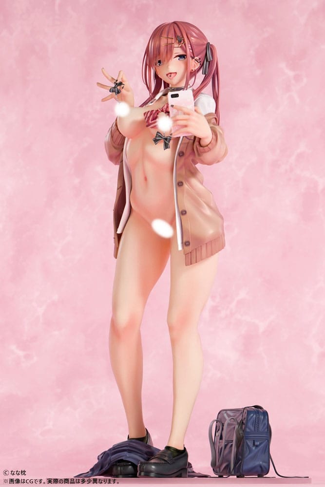 Original Character PVC Statue 1/5 Red-Haired Gyaru-Chan Bare Face Ver. Illustration by Nanamakura 29 cm