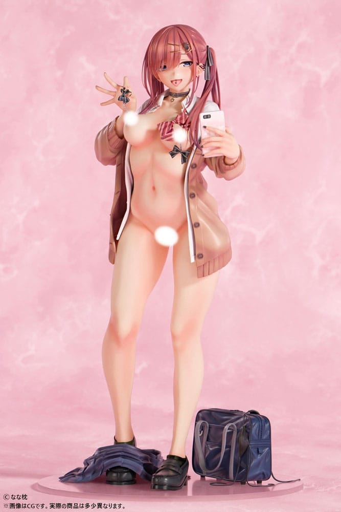 Original Character PVC Statue 1/5 Red-Haired Gyaru-Chan Bare Face Ver. Illustration by Nanamakura 29 cm