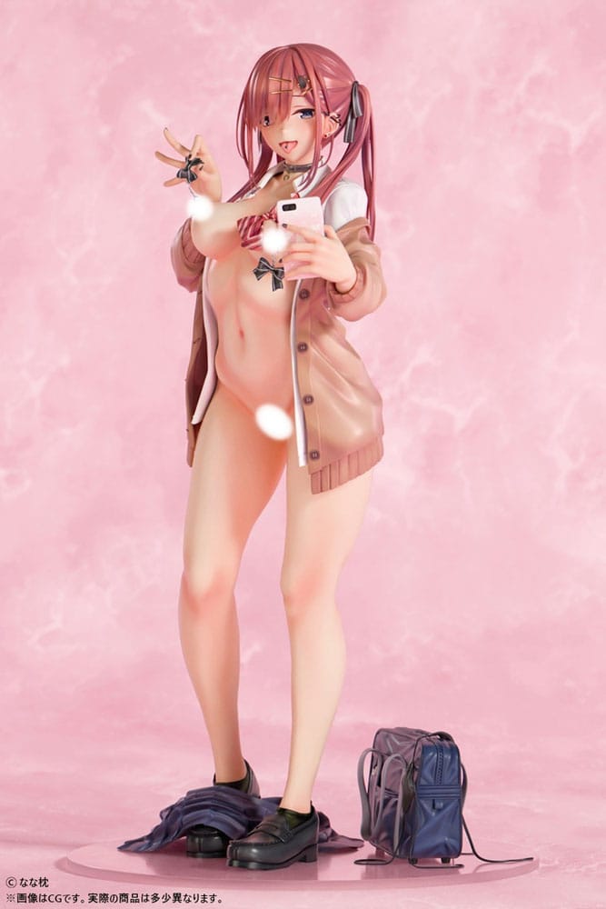 Original Character PVC Statue 1/5 Red-Haired Gyaru-Chan Bare Face Ver. Illustration by Nanamakura 29 cm