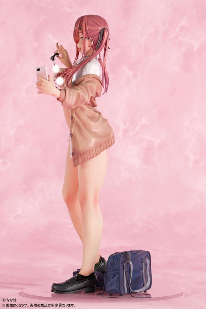 Original Character PVC Statue 1/5 Red-Haired Gyaru-Chan Bare Face Ver. Illustration by Nanamakura 29 cm