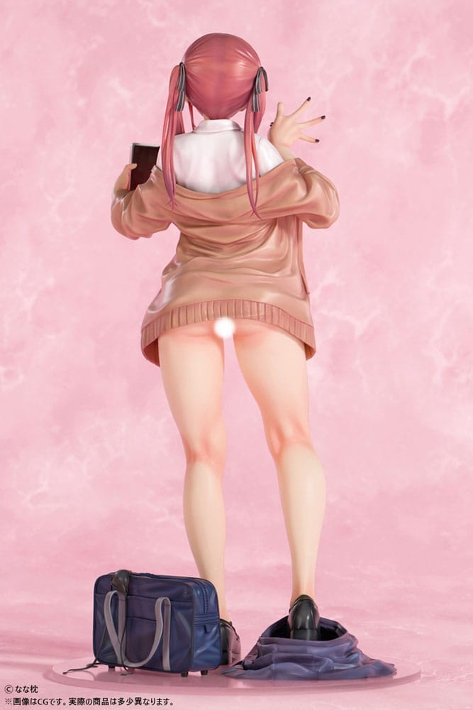 Original Character PVC Statue 1/5 Red-Haired Gyaru-Chan Bare Face Ver. Illustration by Nanamakura 29 cm