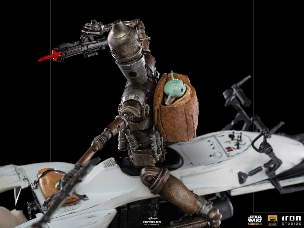 Star Wars The Mandalorian Deluxe Art Scale Statue 1/10 IG-11 &amp; The Child 20 cm