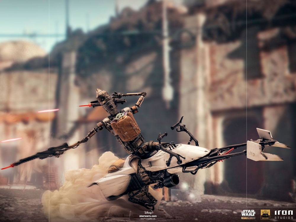 Star Wars The Mandalorian Deluxe Art Scale Statue 1/10 IG-11 &amp; The Child 20 cm