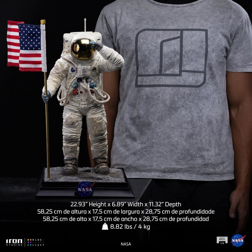 NASA Legacy Replica Statue 1/4 Apollo 11 Astronaut 58 cm