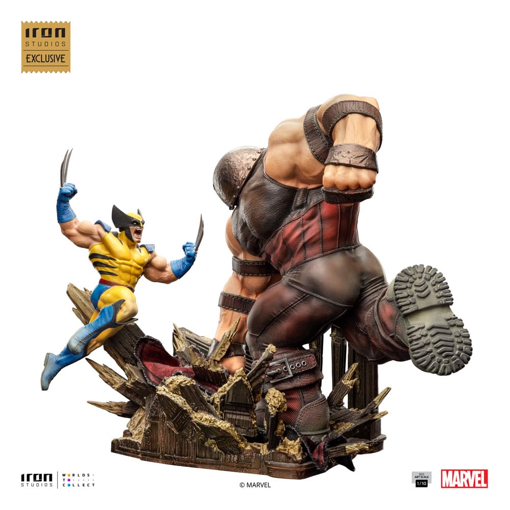 Statua Marvel BDS Art Scale 1/10 Wolverine vs Juggernaut heo Esclusiva UE 30 cm
