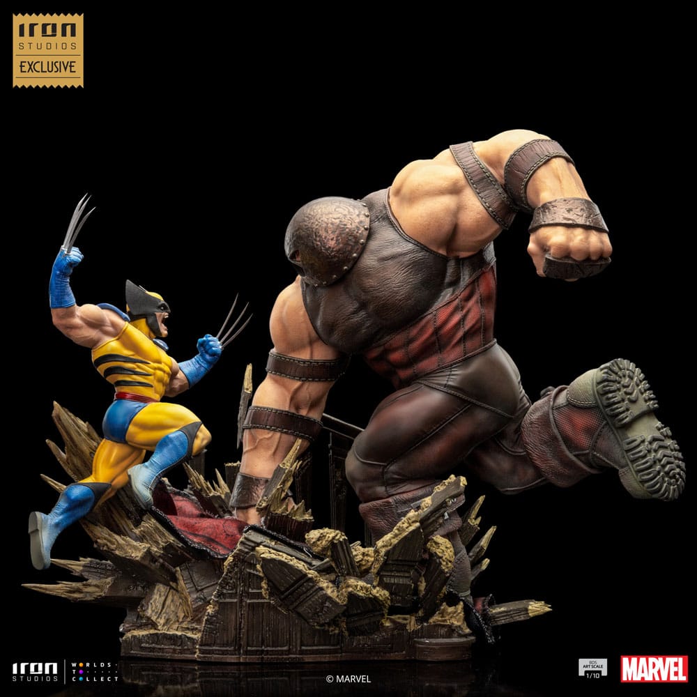 Statua Marvel BDS Art Scale 1/10 Wolverine vs Juggernaut heo Esclusiva UE 30 cm