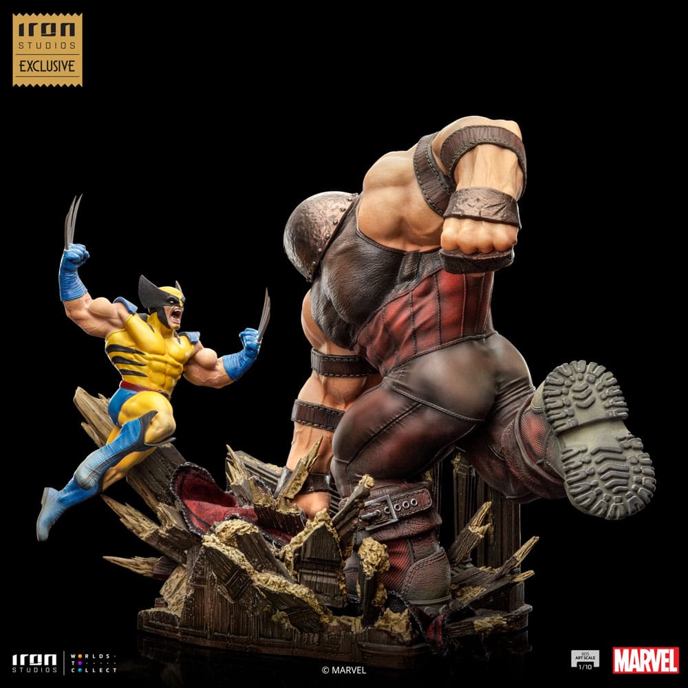 Statua Marvel BDS Art Scale 1/10 Wolverine vs Juggernaut heo Esclusiva UE 30 cm