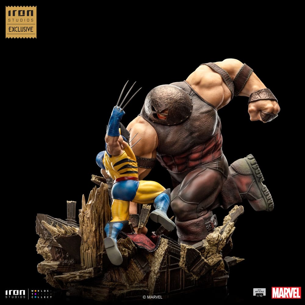 Statua Marvel BDS Art Scale 1/10 Wolverine vs Juggernaut heo Esclusiva UE 30 cm
