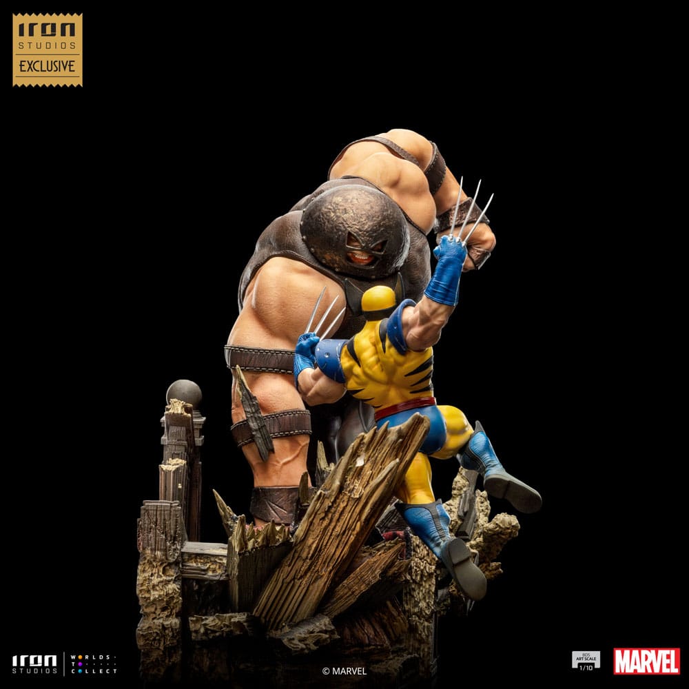 Statua Marvel BDS Art Scale 1/10 Wolverine vs Juggernaut heo Esclusiva UE 30 cm